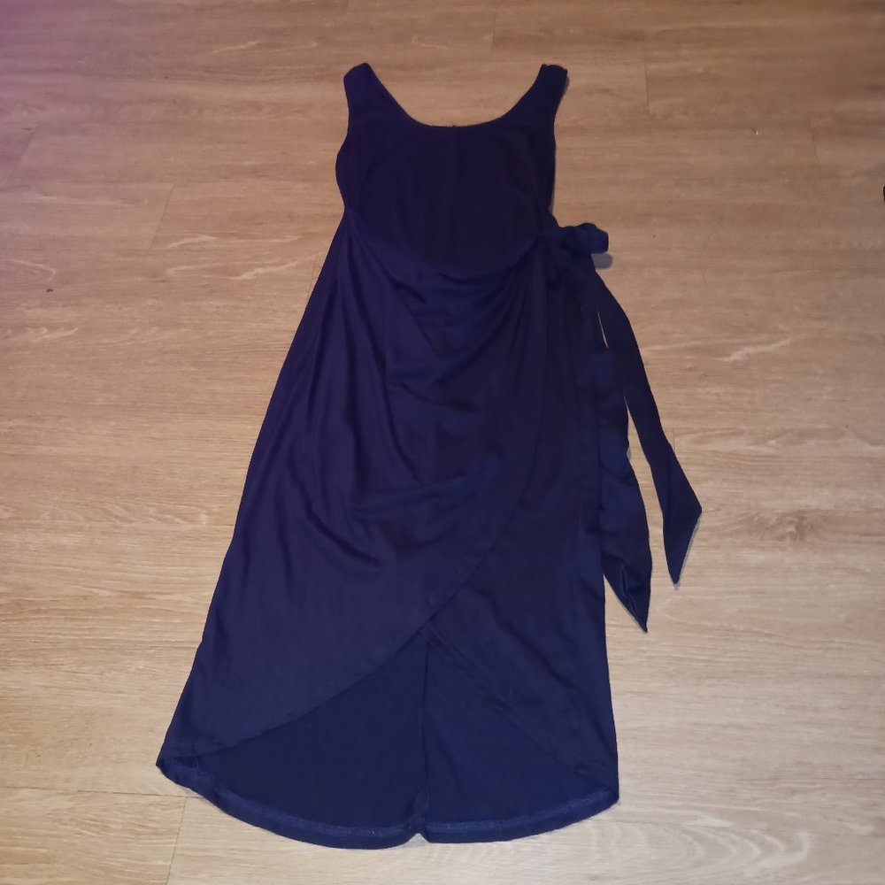 Blue wrap dress